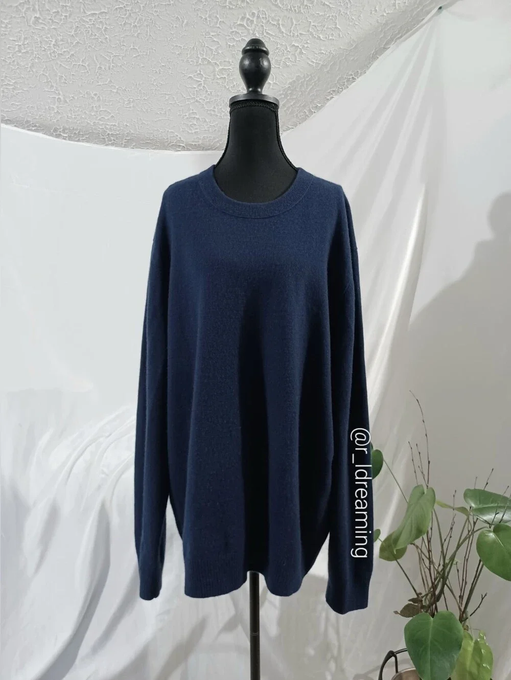 NWT Banana Republic Blue Cashmere Crew-Neck Sweater Size XXL/Tall